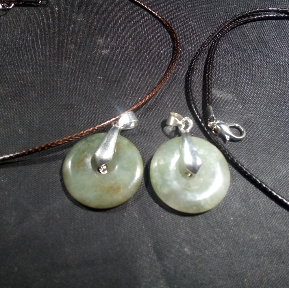 Jade jadite necklace pendant lot stone